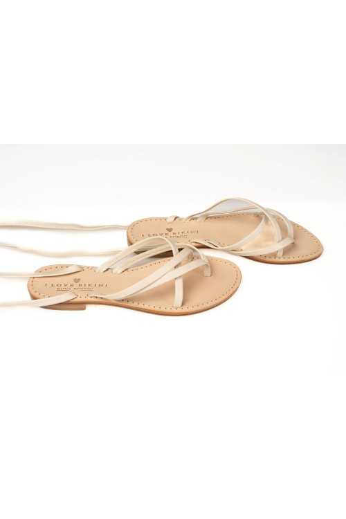 Beige Dafne Zehenstegsandale