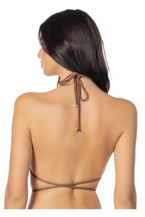 Masaya Lurex Top Marrón