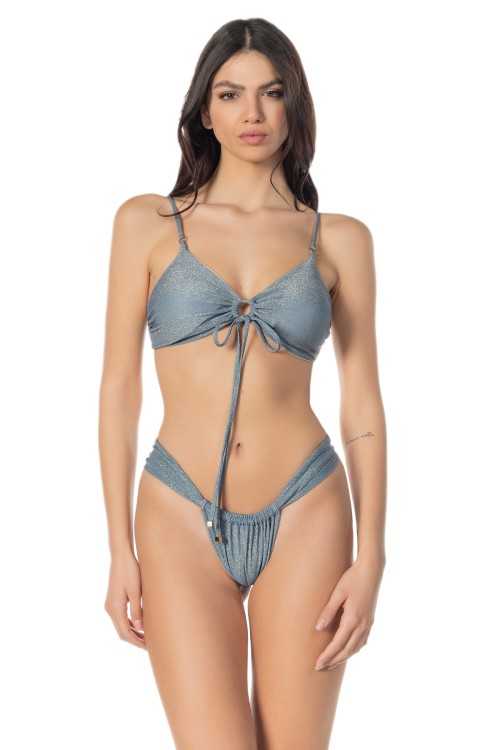 Top Mara Lurex Azul Claro