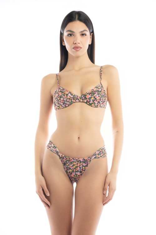 Slip Mara Flowers Black