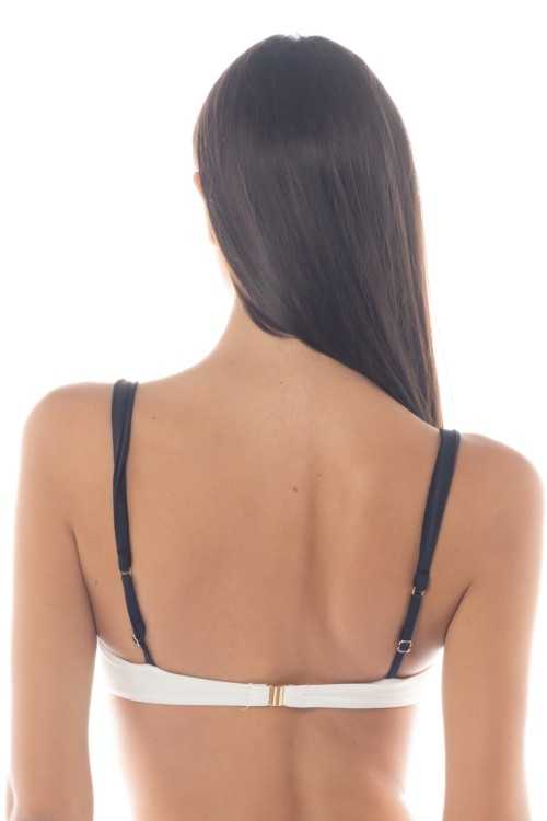 Top Isabel marfil/negro